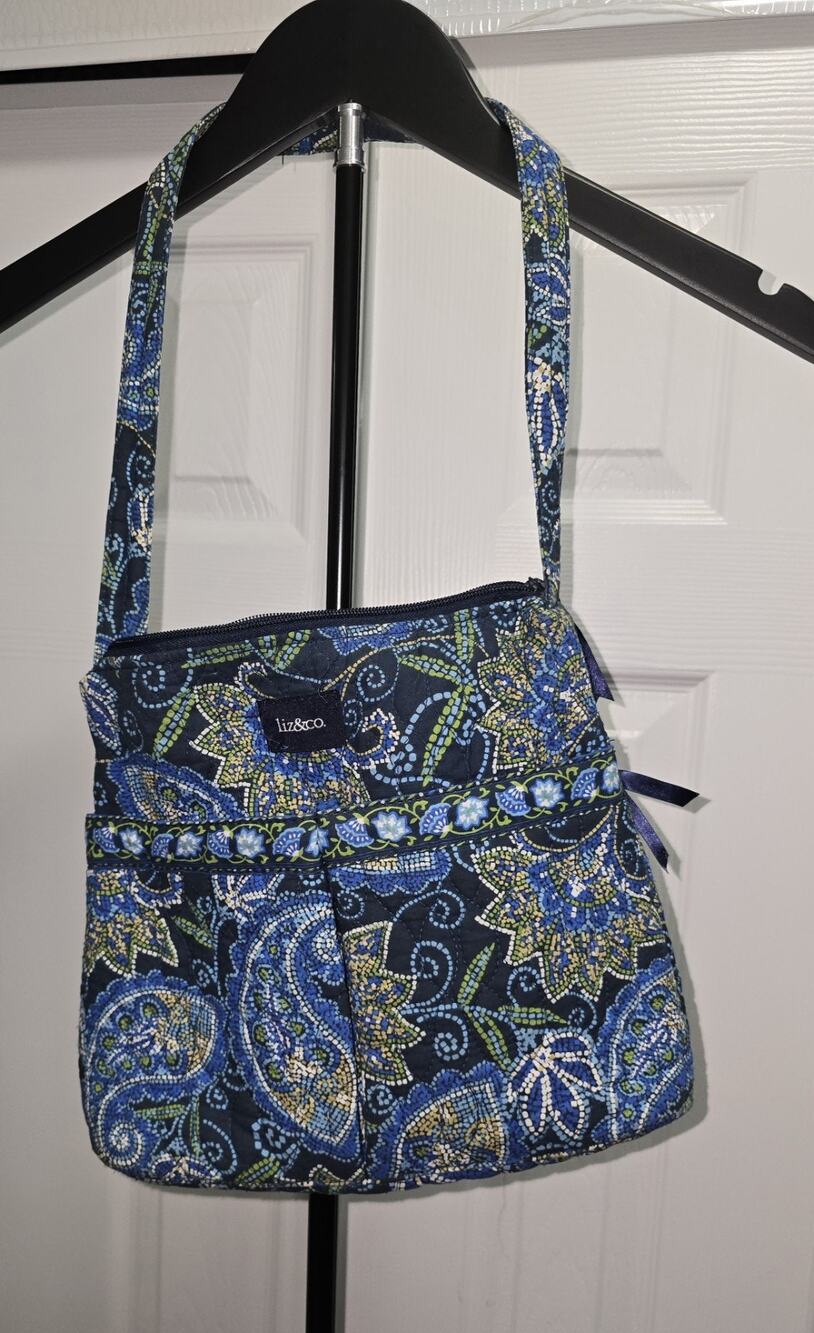 Liz And Co Floral Paisley Quilted Cotton Shoulder Bag
